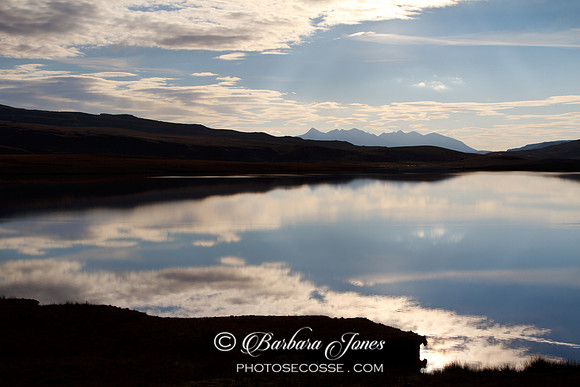 Loch Leathan silhouette. Storr Lochs. Trotternish. Isle of Skye. Scotland.