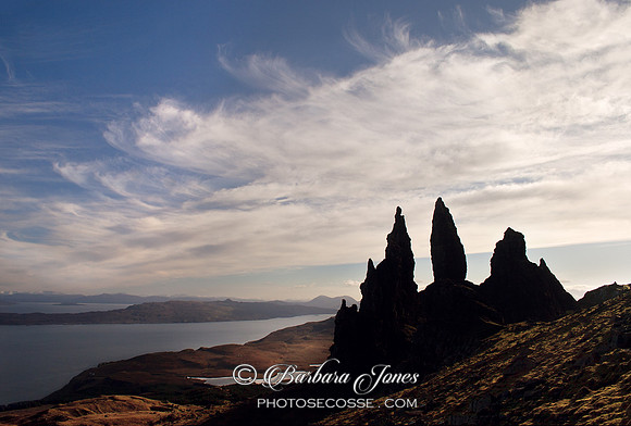 Old Man of Storr in silhouette,Trotternish, Isle of Skye, Scotland.