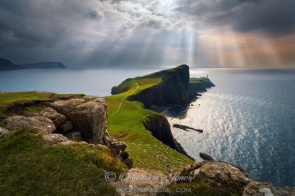 Neist Point Sunbeams, Waterstein, Isle of Skye. Scotland.