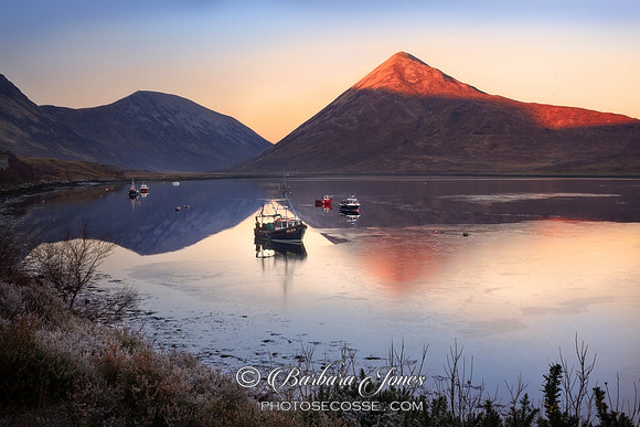 Loch Slapin Winter Sunset, Isle of Skye Scotland.