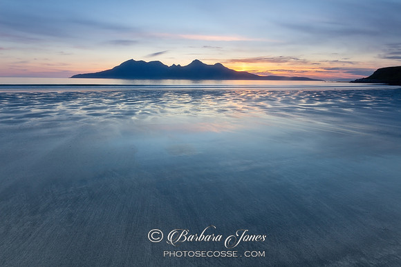 Blue Hour Laig Bay Isle of Eigg Scotland.