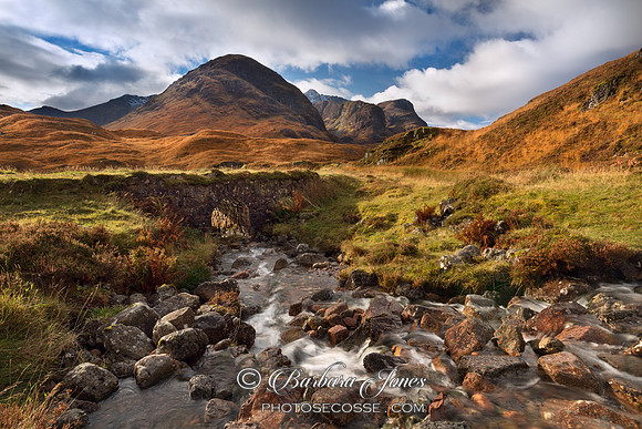 Glen Coe Old Road.  Autumn. Scottish Highlands.
