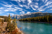 Athabasca River Cloudscape Jasper Alberta Canada