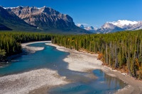David Thomson Highway Mountain Scene Alberta Canada