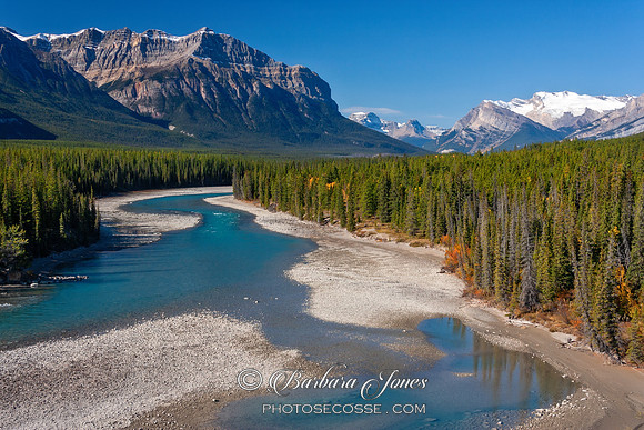 David Thomson Highway Mountain Scene Alberta Canada