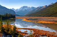 Mount Kitchener and Sunwapta River Alberta Canada