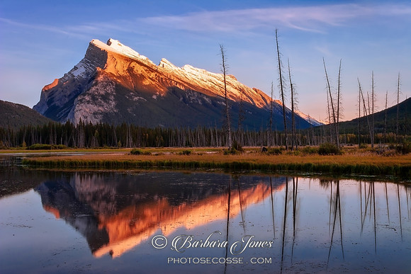 Mount Rundle Reflection Vermillion Lake Banff Canada