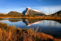 Mount Rundle in Fall Vermillion Lake Banff Canada