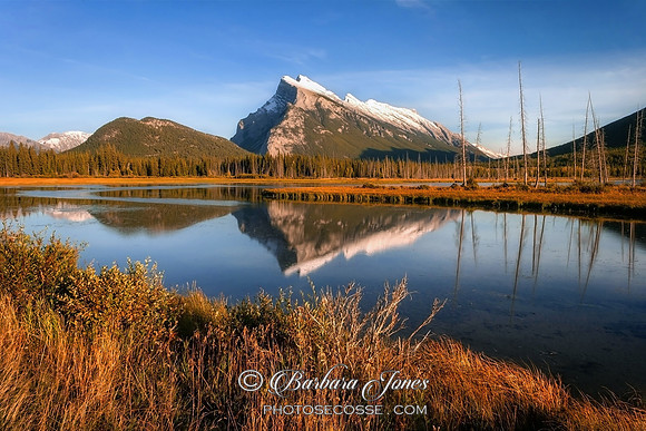 Mount Rundle in Fall Vermillion Lake Banff Canada