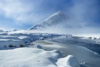 Buachaille Etive Mor Snow Scene Glen Coe