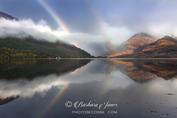 Loch Duich  Rainbows and Mist  Kintail Scotland.