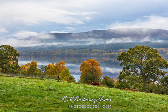 Loch Rannoch Misty Morning, Perthshire Scotland.