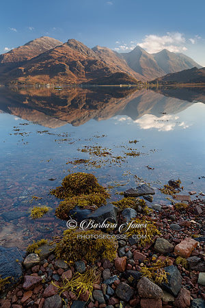 Five Sisters Loch Duich Reflection Ratagan Scotland.