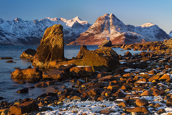 Cuillins from Elgol, Winter Snow, Skye, Scotland.