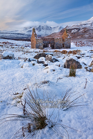 Kilchrist Ruin in the Winter Skye Scotland.