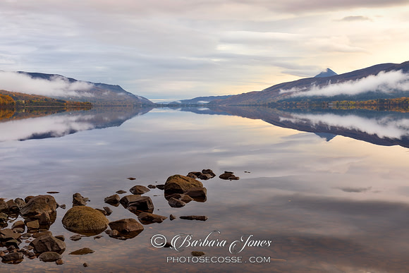 Schiehallion Sunrise Reflection Loch Rannoch Scotland.