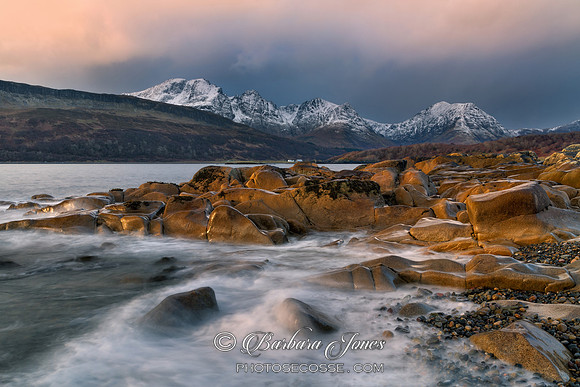 Camus Malag and Blaven Kilbride Isle of Skye. Scotland.