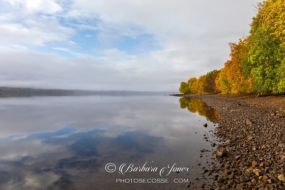 Loch Rannoch Shoreline in Autumn Scotland