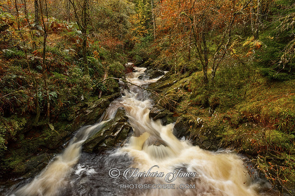 Rannoch Forest  Carie Waterfall Perthshire Scotland.