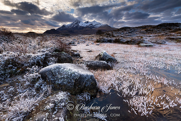 Sgurr Nan Gillean early morning frost #1. Sligachan. Isle of Skye. Scotland.