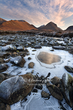 Marsco Winter Scene River Sligachan Skye ,Scotland.