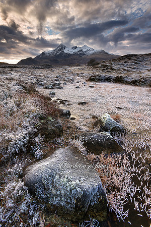 Sgurr nan Gillean early morning frost #2. Sligachan. Isle of Skye. Scotland.