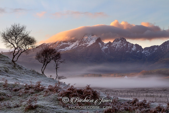 Blaven Sunset in Winter Isle of Skye Scotland.
