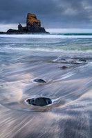 Talisker Beach Wave Patterns Skye Scotland.