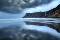Talisker Bay Moody Weather Skye Scotland.