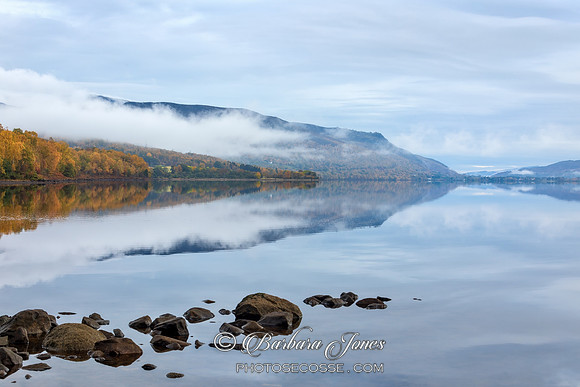 Loch Rannoch Tranquil Weather Perthshire Scotland.