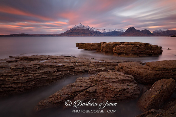 Elgol Cuillin Sunset in January.  Isle of Skye. Scotland.