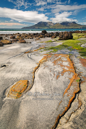 Laig Bay Beach. Sandstone Rocks. Isle of Eigg.  Small Isles. Scotland.