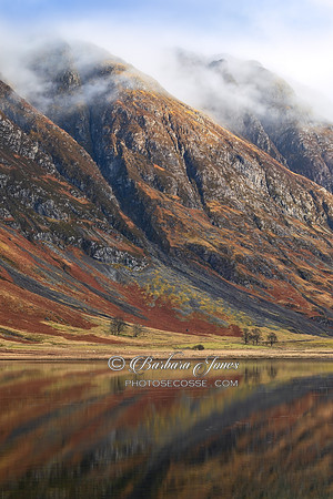Aonach Eagach Mist Glencoe Scotland.
