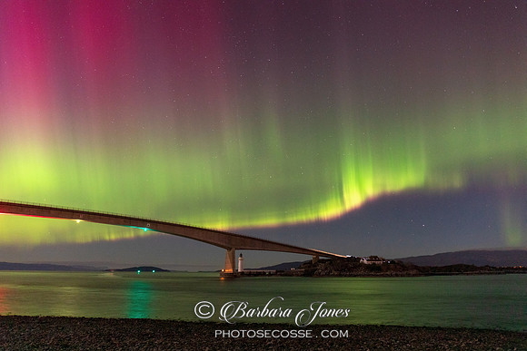 Skye Bridge Aurora Borealis 270223 #2 Scotland