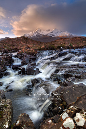 Sgurr nan Gillean. River Sligachan.  Isle of Skye. Scotland.