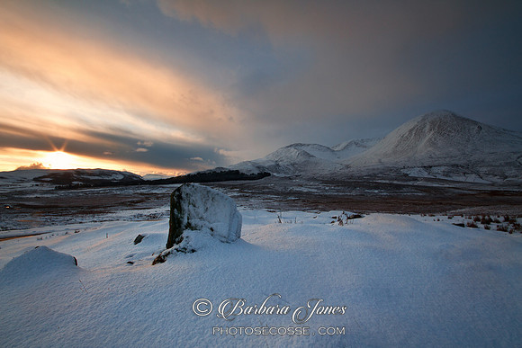 Strath Suardal Sunset, and Beinn na Cailleach. Isle of Skye. Scotland.