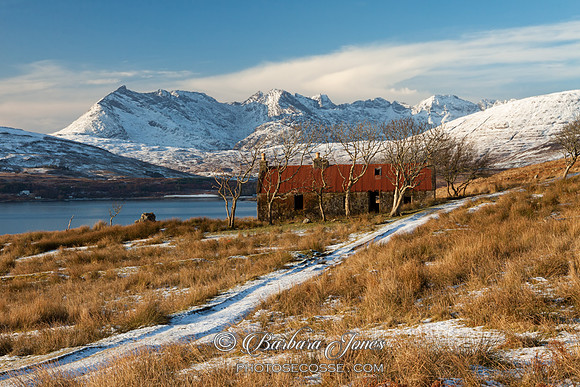 Suisnish in the snow. Strathaird. Isle of Skye. Scotland.