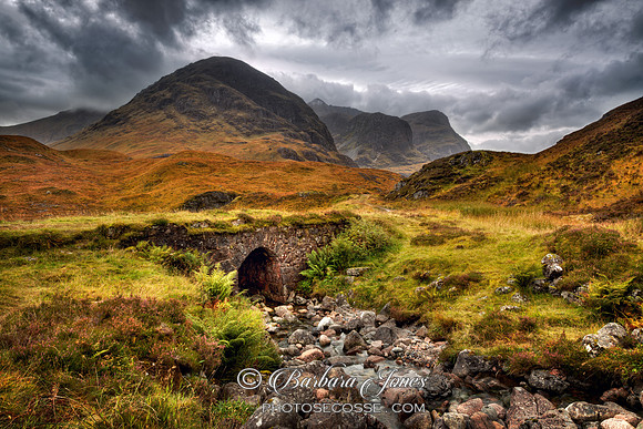 Glen Coe Old Road in Autumn. Scotland.