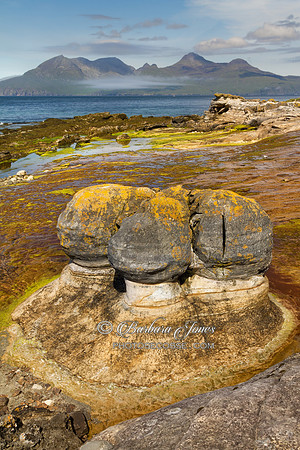 Sandstone Concretions.  Laig Bay . Isle of Eigg.Small Isles. Scotland.