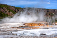 Mammoth Hot Springs Yellowstone Wyoming USA.