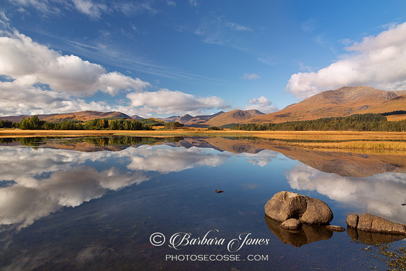 Loch Tulla Reflection in Autumn Scotland