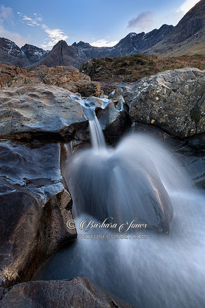 Fairy Pools Subtle Sunlight Glen Brittle Isle of Skye Scotland.