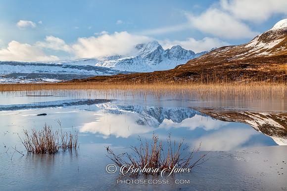 Blaven in Winter. Lochan Cill Chriosd. Strath Suardal. Isle of Skye. Scotland.