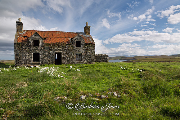 Callanish  Cottage Ruin Isle of Lewis Scotland.