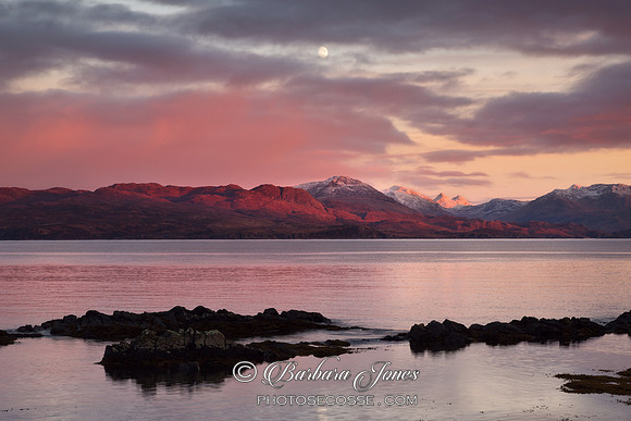 Armadale. Knoydart Sunset in Winter. Sleat. Isle of Skye. Scotland
