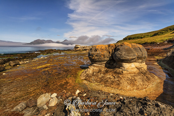 Sandstone Concretions. Laig Bay.  Isle of Eigg. Scottish Highlands and Islands.