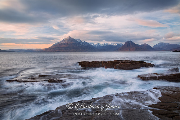 Elgol and Loch Scavaig. Pastel Skies. Isle of Skye. Scotland.