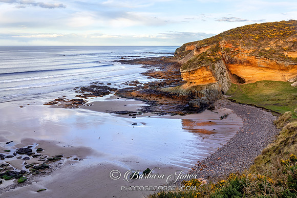 Clashach Cove and Beach Moray Scotland.