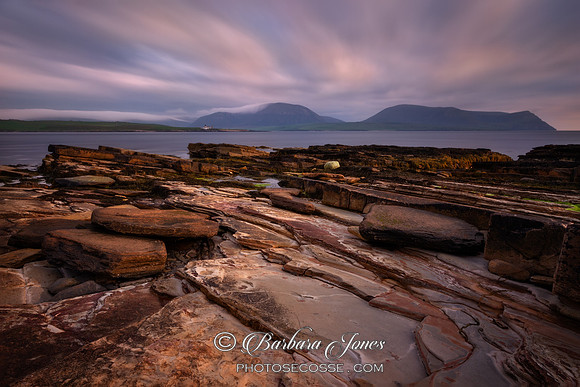 Hoy at Sunset Warebeth West Mainland Orkney. Scotland
