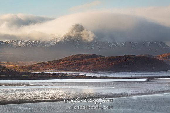 Ben Loyal from Skinnet. Misty Sunrise.  Sutherland. Scotland.